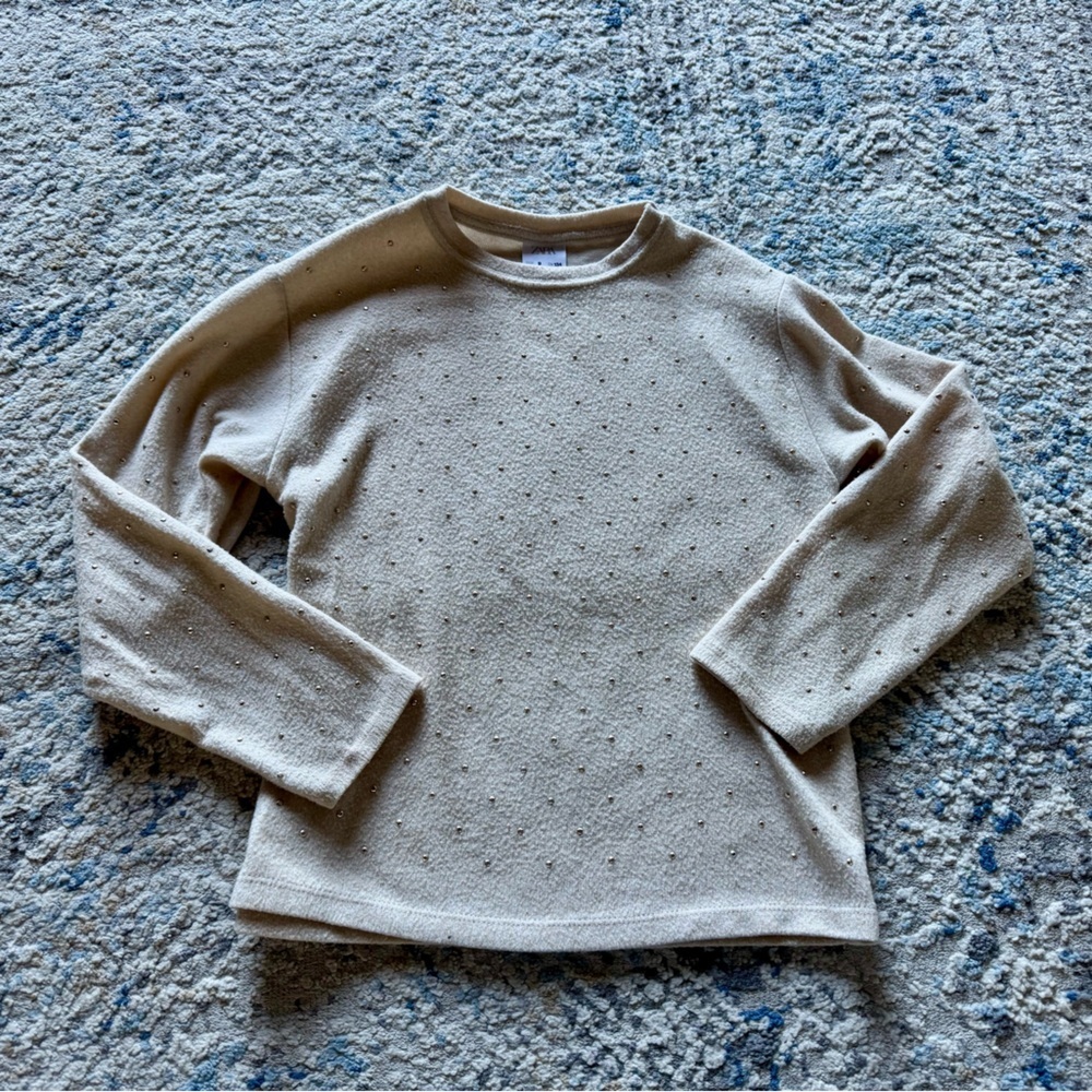 Zara Girls’ Studded Crewneck Top - Picture 4 of 8